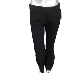 NEW Nicole Farhi Black Trouser Cotton Dress Pants Made in Italy  Size 6 NWT $315